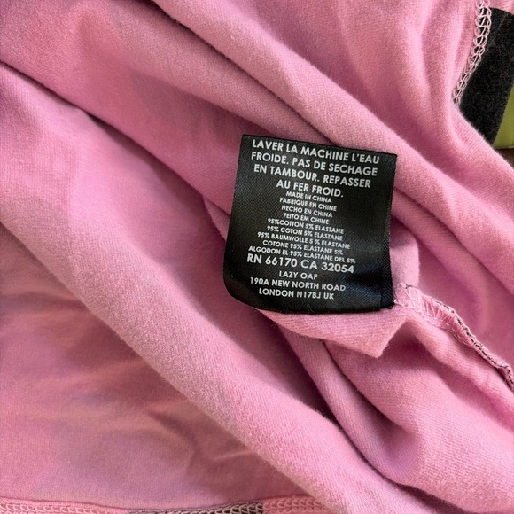 Lazy oaf Blue and Pink bodycon 2 layer Dress with Black Spots cow print - Picture 5 of 5